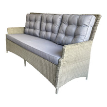 ALPHINGTON - Triple Seater Outdoor PE Wicker Lounge Sofa