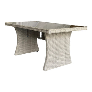 BRIGHTON - Outdoor PE Wicker Rectangle Dining Table (L140xW80xH67cm)