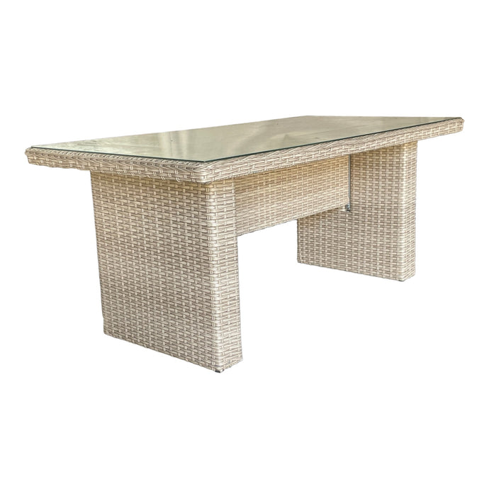 CAMBERWELL - Outdoor Synthetic Wicker Rectangle Dining Table (L150xW80)