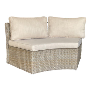 MALVERN - Outdoor Wicker Relaxing Modular Round Lounge Set