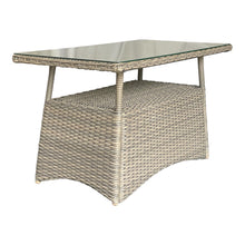 TOORAK - Outdoor Wicker Rectangle Coffee Table With Shelf Under