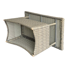 TOORAK - Outdoor Wicker Rectangle Coffee Table With Shelf Under