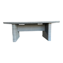 ALPHINGTON - Premium Outdoor PE Wicker Large Rectangle Dining Table (L200xW100cm)