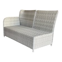 ARMADALE - Outdoor PE Wicker Back Recliner Corner Lounge with Ottomans
