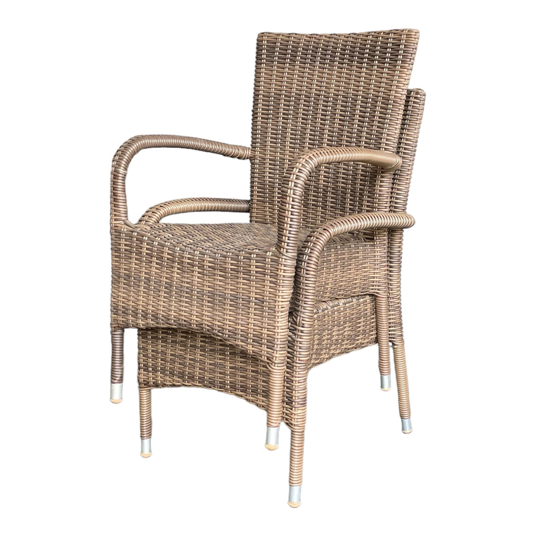 DONVALE - Outdoor Synthetic Wicker Stacking Armchair (Carton of 2)