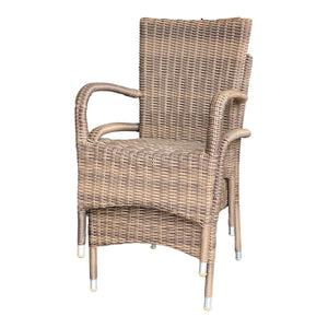 DONVALE - Outdoor Synthetic Wicker Stacking Armchair (Carton of 2)