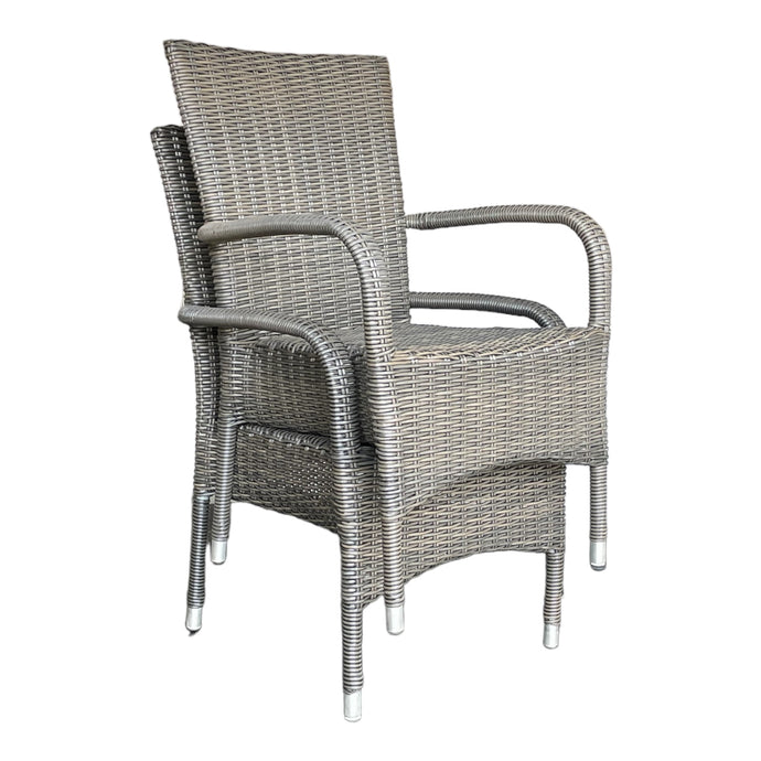 NIDDRIE - Outdoor Wicker Stackable Armchairs (Carton of 2)