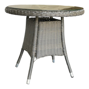 NIDDRIE - Outdoor Wicker 80cm Round Coffee Table (DIA80xH73cm)