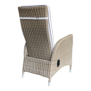 KEW - Outdoor Wicker Recliner Highback Armchair with Footstool (Carton of 2)