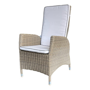 KEW - Outdoor Wicker Recliner Highback Armchair with Footstool (Carton of 2)