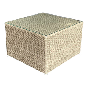EPPING - Outdoor PE Wicker Balcony Square Coffee Table (L65xW65xH42cm)
