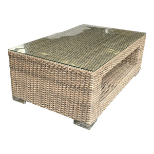 BEAUMARIS - Luxury Outdoor Wicker Rectangle Coffee Table (W115xD70xH43cm)