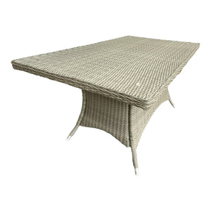 ANGELSEA - Outdoor PE Wicker Rectangle Dining Table (W160xD90xH75cm)