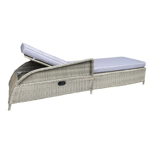 BULLEEN - Luxurious Outdoor Wicker Adjustable Sun Lounge