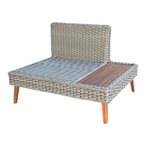 Riviera - 4 Seater Outdoor Timber Wicker Lounge with Side Table Set