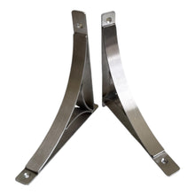 Set of 2 PRINCE BRUSHED 19.5cm Wall Mounted Shelf Brackets with hardware