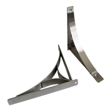 Set of 2 PRINCE BRUSHED 19.5cm Wall Mounted Shelf Brackets with hardware