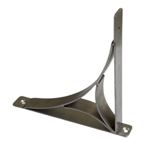 Set of 2 PRINCE BRUSHED 19.5cm Wall Mounted Shelf Brackets with hardware