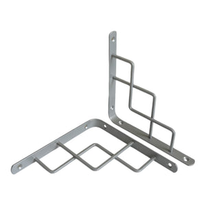 Set of 2 STEP 19.5cm Wall Mounted Shelf Brackets with hardware